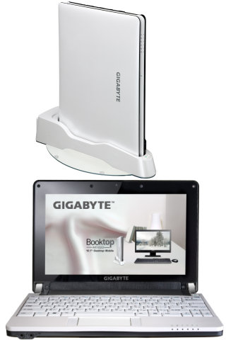 Gigabyte Booktop M1022 — нетбук в комплекте с зарядной док-стацией