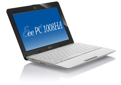 ASUS Eee PC Seashell 1008HA — тонкий нетбук с привлекательным внешним видом