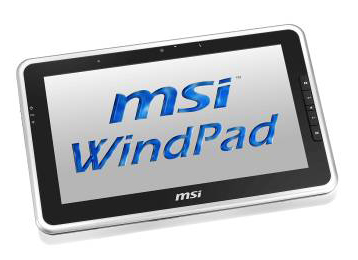 Планшеты MSI WindPad 100A и WindPad 100W будут представлены на CES 2011