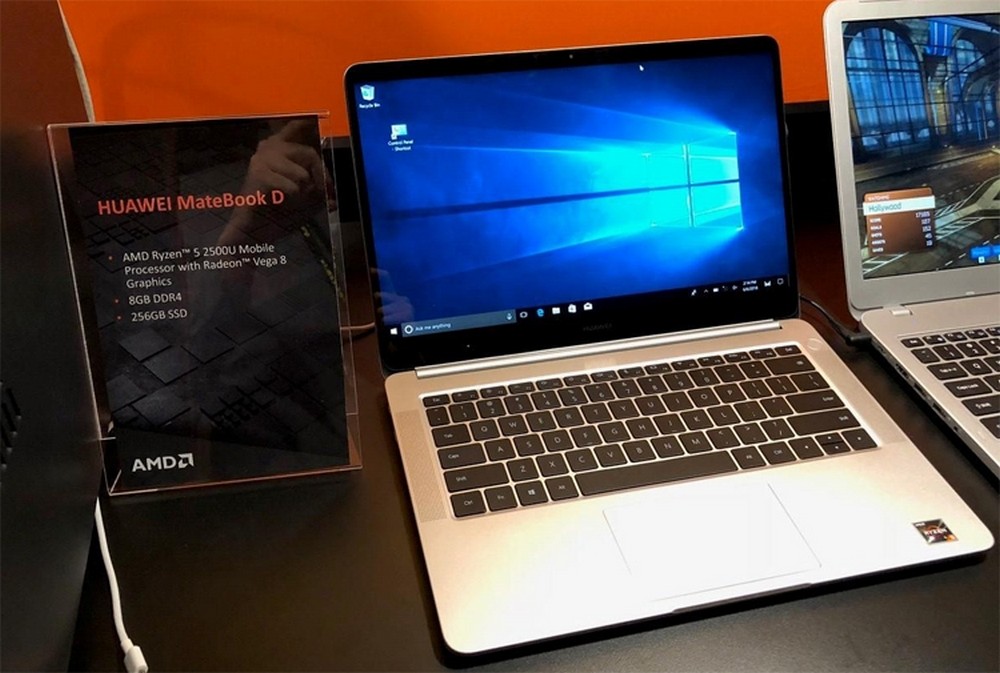 Представлен ноутбук Huawei MateBook D на платформе от AMD