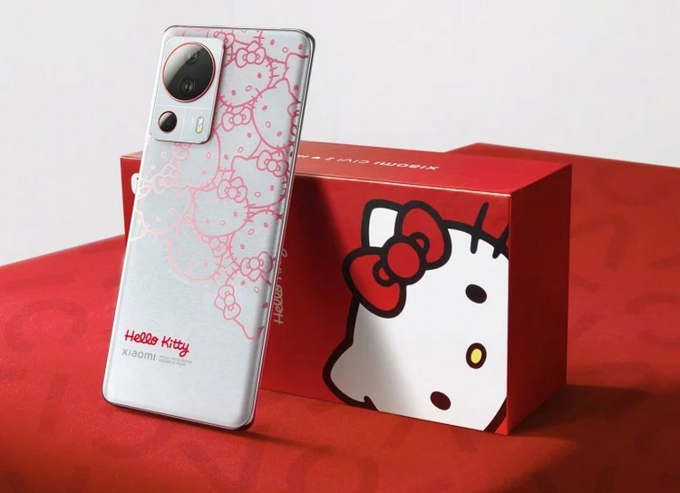 Смартфон Xiaomi Civi 2 Hello Kitty умеет менять цвет на солнце