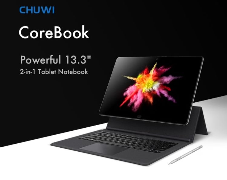 Chuwi CoreBook — планшет с диагональю 13,3″ и подключаемой клавиатурой